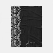 Couverture Polaire Dentelle florale blanche (Devant)