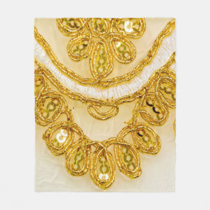 Couverture Polaire Dentelle jaune doré rayé. texture Arrière - plan, 