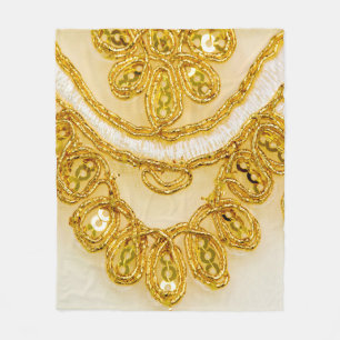 Couverture Polaire Dentelle jaune doré rayé. texture Arrière - plan, 