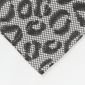 Couverture Polaire Dentelle nette noire avec le motif de léopard sur (Coin)