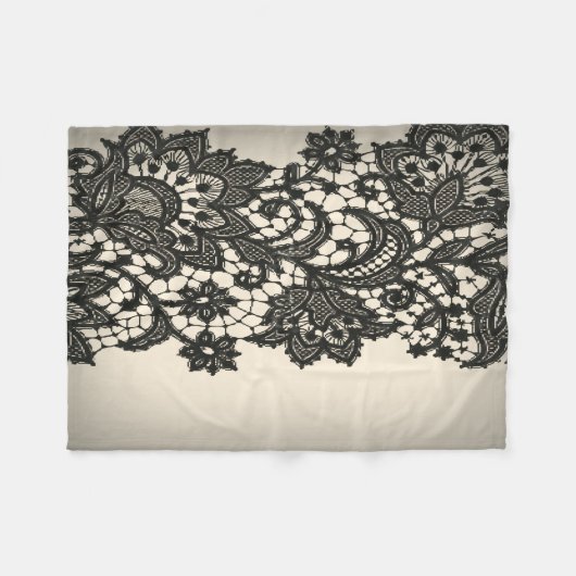 Couverture Polaire dentelle noire (Devant (Horizontal))