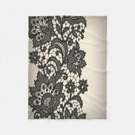 Couverture Polaire dentelle noire (Devant)