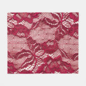 Couverture Polaire Dentelle rouge : textile jacquard élastique. (Devant (Horizontal))