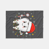 Couverture Polaire Dentist Christmas Teeth Xmas Lights Funny Dental S (Devant (Horizontal))