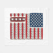 Couverture Polaire Dentiste Patriotique Dent Drapeau (Devant (Horizontal))