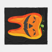 Couverture Polaire Dentistes Citrouille dentaire Halloween (Devant (Horizontal))