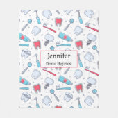 Couverture Polaire Dents et outils Motif dentaire (Devant)