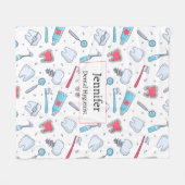 Couverture Polaire Dents et outils Motif dentaire (Devant (Horizontal))