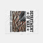 Couverture Polaire Department Of War Usa Camouflage Flag Department O (Devant (Horizontal))