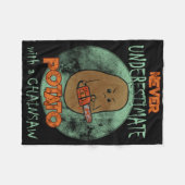 Couverture Polaire Déplaisant Angry Potato Chainsaw Horreur Movie Ama (Devant (Horizontal))