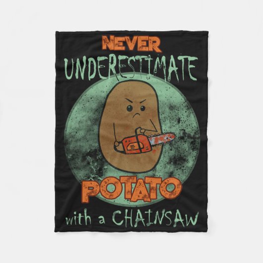Couverture Polaire Déplaisant Angry Potato Chainsaw Horreur Movie Ama (Devant)