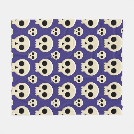 Couverture Polaire Déplaisant Cute Kawaii Goth Motif crâne (Devant (Horizontal))