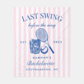 Couverture Polaire Dernier Coussin Rose Rétro Avant La Bague Tennis B (Devant)