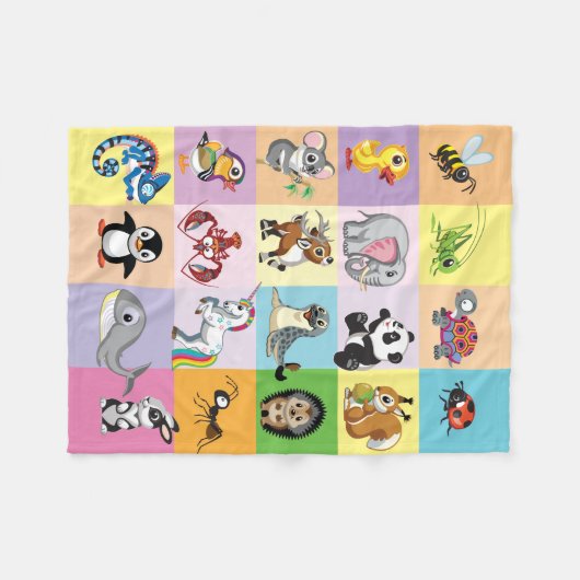 Couverture Polaire des animaux sauvages dessinés pour les petits enfa (Devant (Horizontal))