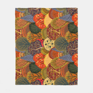 Couverture Polaire Des arbres d'automne stylisés, des motifs de forêt