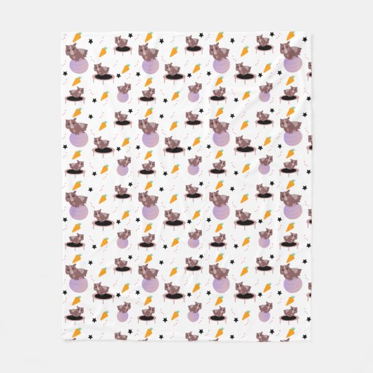 Couverture Polaire Des cochons de Guinée mignons en exercice (Devant)