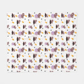 Couverture Polaire Des cochons de Guinée mignons en exercice (Devant (Horizontal))