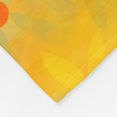 Couverture Polaire Des lapins blancs sur une fleur (Coin)