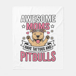 Couverture Polaire Des mamans géniales ont des tatouages et des Pitbu