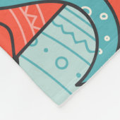 Couverture Polaire Des monstres mignons de style boho, sans soudure. (Coin)