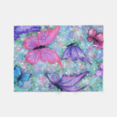 Couverture Polaire Des papillons colorés volent - Joie (Devant (Horizontal))