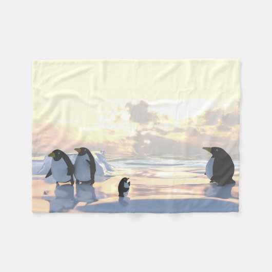 Couverture Polaire des pingouins qui refroidissent sur une banquise (Devant (Horizontal))