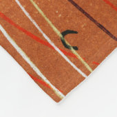 Couverture Polaire Des rayures rouges ondulées : Art Abstrait japonai (Coin)