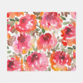 Couverture Polaire Des roses rouges en habit, des motifs sans soudure (Devant (Horizontal))