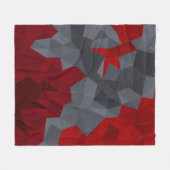 Couverture Polaire Des triangles gris, rouges disposés aléatoirement. (Devant (Horizontal))