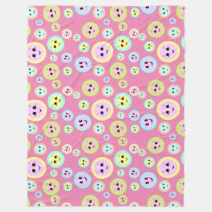 Couverture Polaire Des visages heureux dans le pastel - amusant et mi