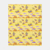 Couverture Polaire Desert Cowboy Horse Mesa Cactus Vulture Rustic (Devant)