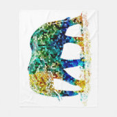 Couverture Polaire Design 36 Mosaic Éléphant (Devant)
