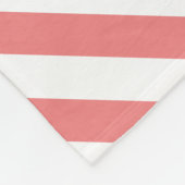 Couverture Polaire Design à rayures de corail clair (Coin)