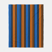 Couverture Polaire Design à rayures verticales bleu orange bleu (Devant)