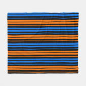 Couverture Polaire Design à rayures verticales bleu orange bleu (Devant (Horizontal))