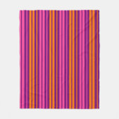 Couverture Polaire Design à rayures verticales rose orange violet   (Devant)