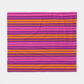 Couverture Polaire Design à rayures verticales rose orange violet   (Devant (Horizontal))
