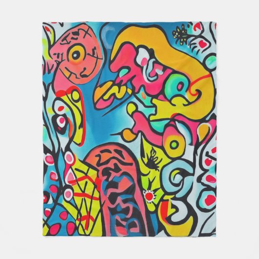 Couverture Polaire Design abstrait (Devant)