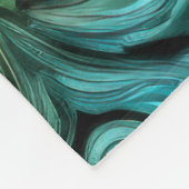 Couverture Polaire Design abstrait bleu et vert (Coin)