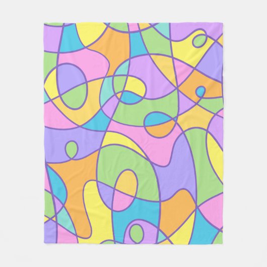 Couverture Polaire Design Abstrait coloré (Devant)