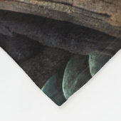 Couverture Polaire Design abstrait en or bleu Turquoise courbé (Coin)