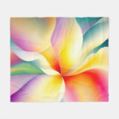 Couverture Polaire Design arc-en-ciel floral (Devant (Horizontal))
