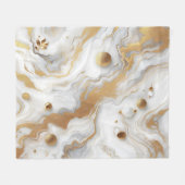 Couverture Polaire Design Arrière - plan en marbre blanc et mat or (Devant (Horizontal))