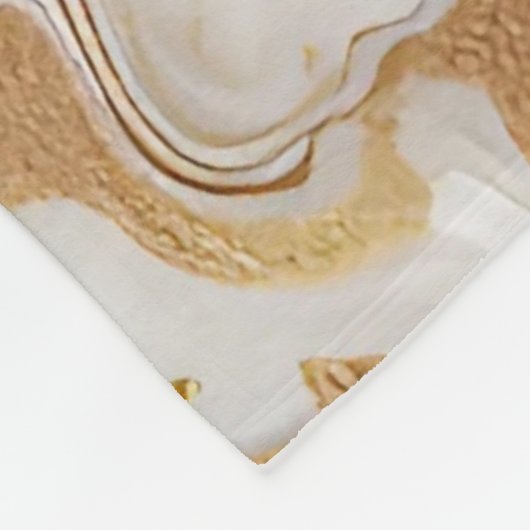 Couverture Polaire Design Arrière - plan en marbre blanc et mat or (Coin)