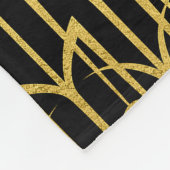 Couverture Polaire Design Art Déco Black-Gold Extraordinaire (Coin)