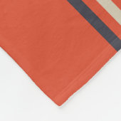 Couverture Polaire Design aztèque dans les tons orange, beige et bleu (Coin)