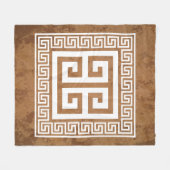 Couverture Polaire Design blanc de clé grecque (Devant (Horizontal))