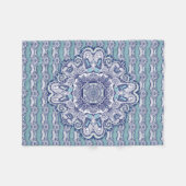 Couverture Polaire Design bleu et blanc (Devant (Horizontal))