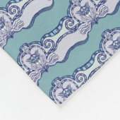 Couverture Polaire Design bleu et blanc (Coin)