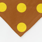 Couverture Polaire Design Brown Pois jaune (Coin)